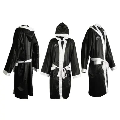 Professional Boxing Robe KON-222 – Durable Satin Polyester Walkout Gear | Custom Apparel Manufacturer