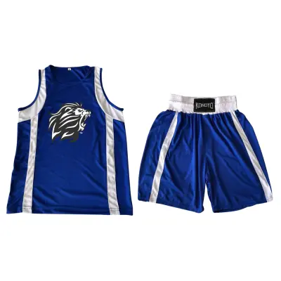 Professional Boxing Kit KON-220 – Durable Satin Polyester Tank Top & Shorts Set | Custom Apparel Manufacturer